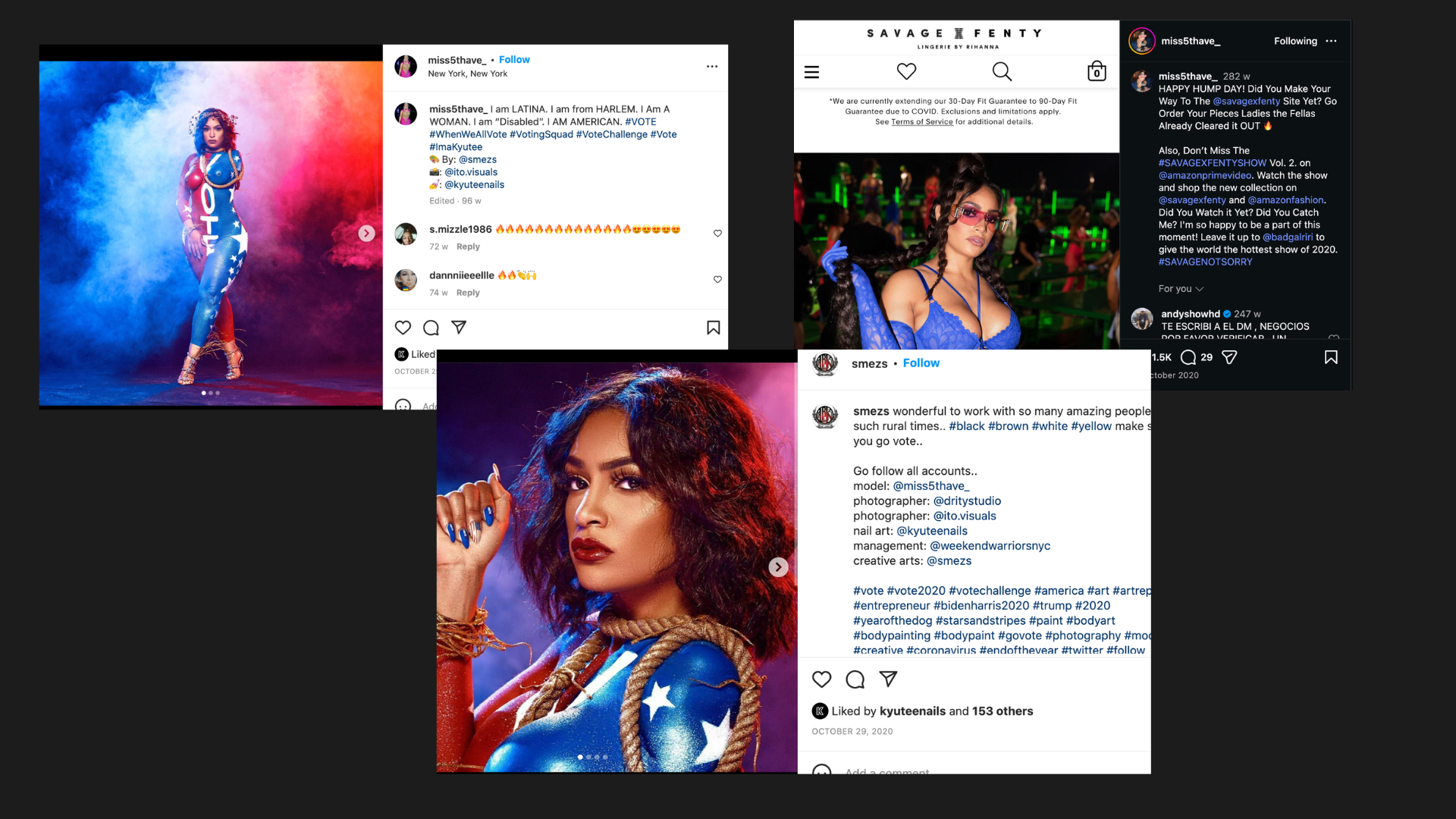 @miss5thave_ Vote 2020 editorial campaign imagery