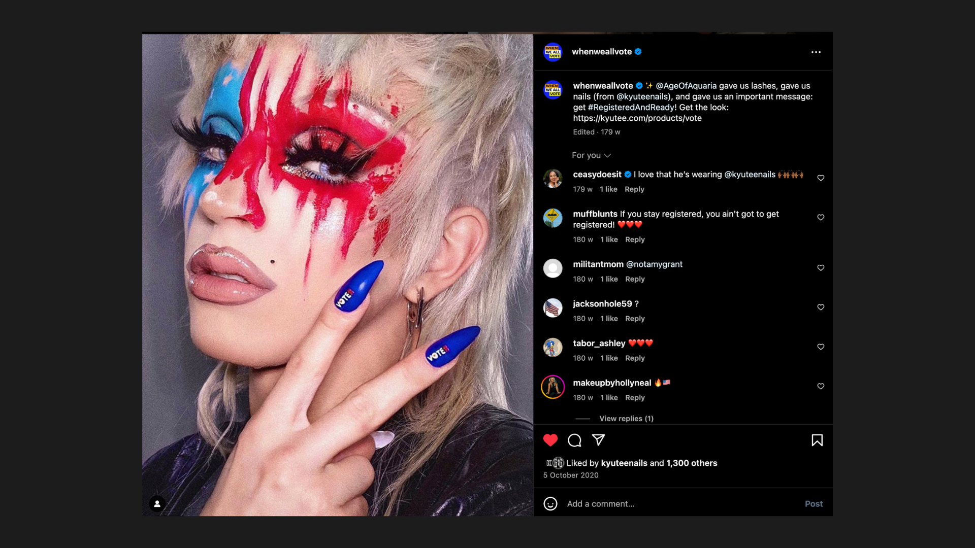 When We All Vote reposting the campaign