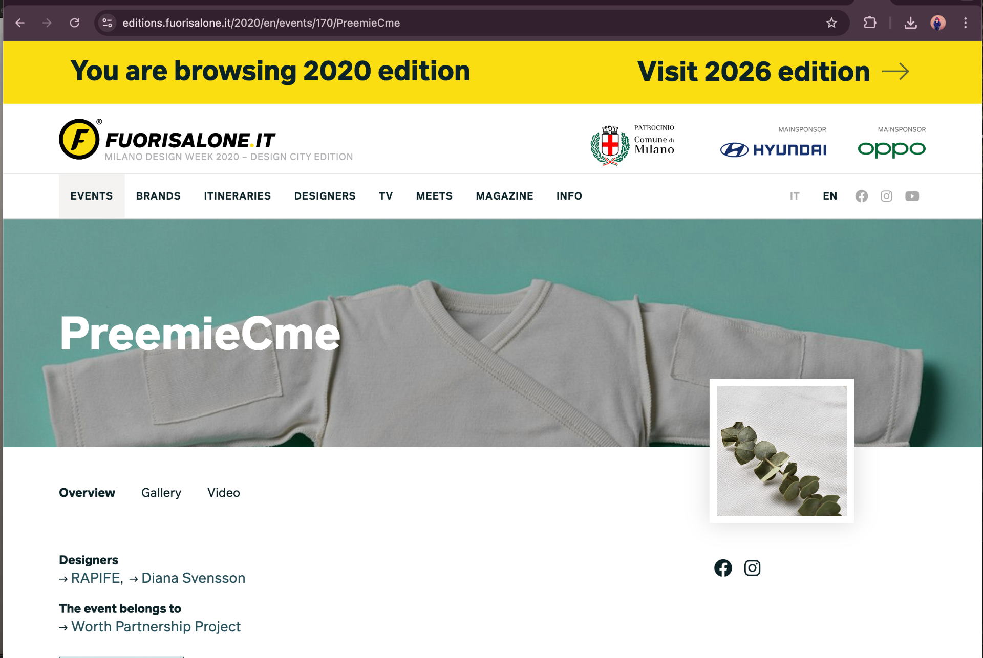 PreemieCme featured at Fuorisalone Milano Design Week 2020